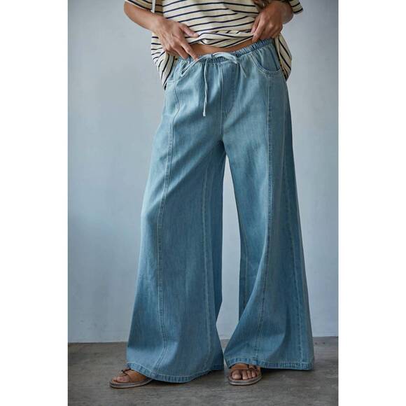 BY TOGETHER Pants - NEW BY TOGETHER jude wide leg pants in denim blue